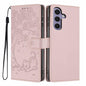 Tree Cat Embossed Flip Vegan Leather Phone Case, For Samsung Galaxy S25+ 5G, For Samsung Galaxy S25 Ultra 5G, For Samsung Galaxy S24 FE 5G, For Samsung Galaxy S24 Ultra 5G, For Samsung Galaxy S24+ 5G, For Samsung Galaxy S24 5G