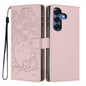 Tree Cat Embossed Flip Vegan Leather Phone Case, For Samsung Galaxy S26+ 5G, For Samsung Galaxy S26 Ultra 5G, For Samsung Galaxy S26 5G, For Samsung Galaxy S25 FE 5G, For Samsung Galaxy S25 Edge 5G, For Samsung Galaxy S25 5G
