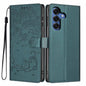 Tree Cat Embossed Flip Vegan Leather Phone Case, For Samsung Galaxy S26+ 5G, For Samsung Galaxy S26 Ultra 5G, For Samsung Galaxy S26 5G, For Samsung Galaxy S25 FE 5G, For Samsung Galaxy S25 Edge 5G, For Samsung Galaxy S25 5G