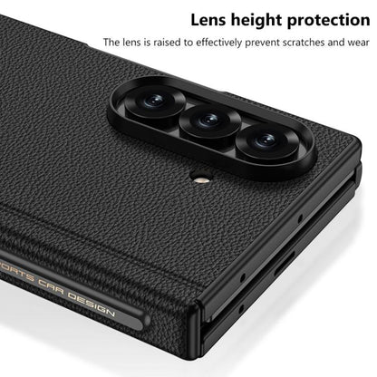 GKK Magnetic Folding Leather One-Line Rotating Holder Phone Case with Magnetic Stylus, For Samsung Galaxy Z TriFold