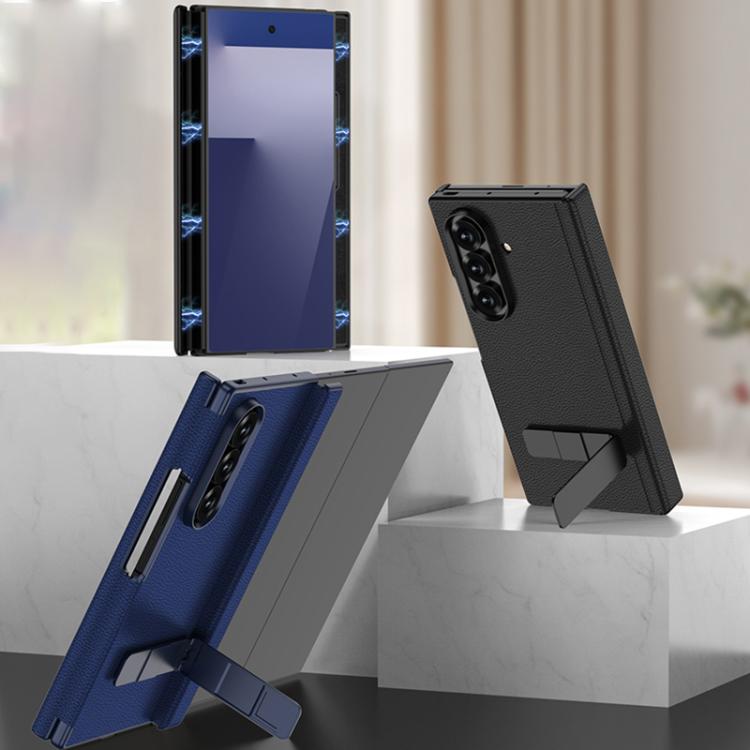 GKK Magnetic Folding Leather One-Line Rotating Holder Phone Case, For Samsung Galaxy Z TriFold