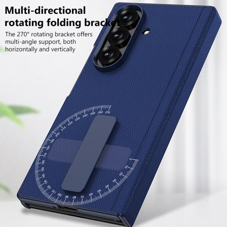 GKK Magnetic Folding Leather One-Line Rotating Holder Phone Case, For Samsung Galaxy Z TriFold