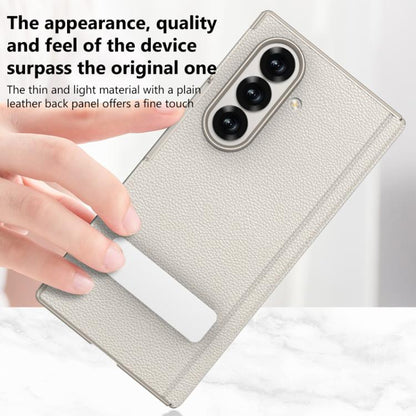 GKK Magnetic Folding Leather One-Line Rotating Holder Phone Case, For Samsung Galaxy Z TriFold