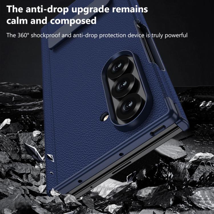 GKK Magnetic Folding Leather One-Line Rotating Holder Phone Case, For Samsung Galaxy Z TriFold
