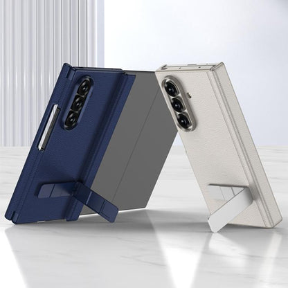 GKK Magnetic Folding Leather One-Line Rotating Holder Phone Case, For Samsung Galaxy Z TriFold