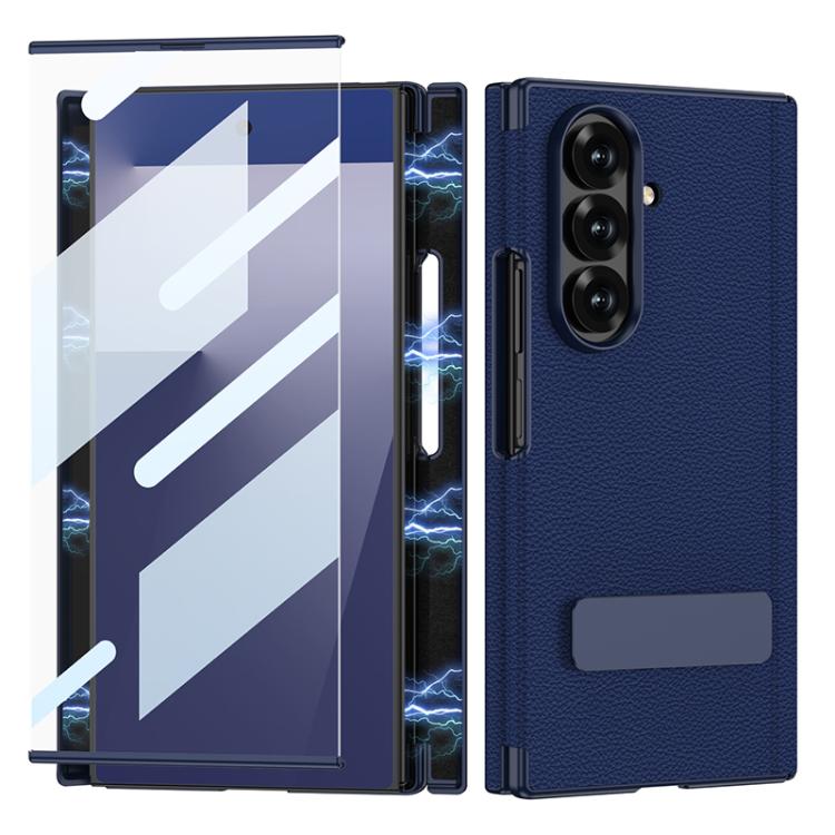 GKK Integrated Magnetic Folding Leather One-Line Rotating Holder Phone Case, For Samsung Galaxy Z TriFold