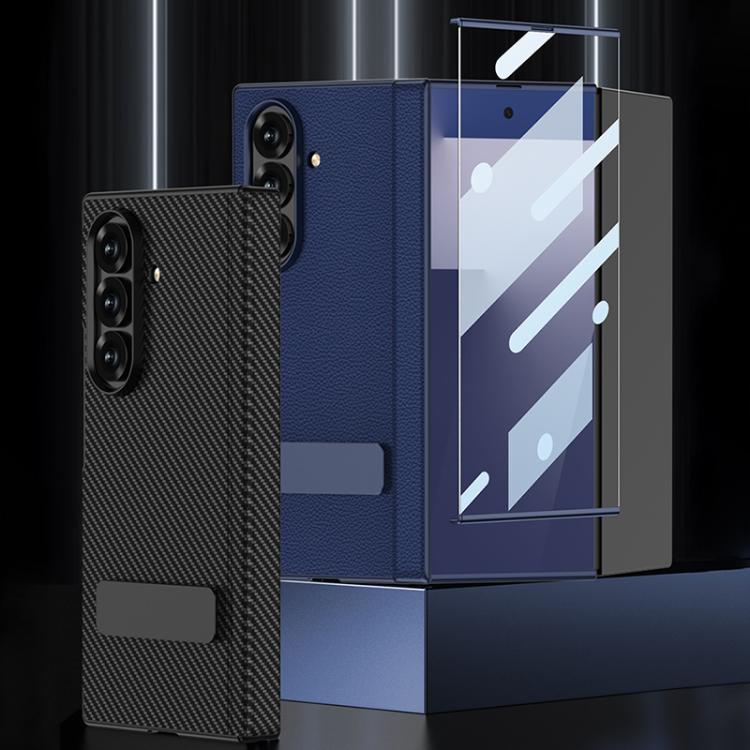 GKK Integrated Magnetic Folding Leather One-Line Rotating Holder Phone Case, For Samsung Galaxy Z TriFold