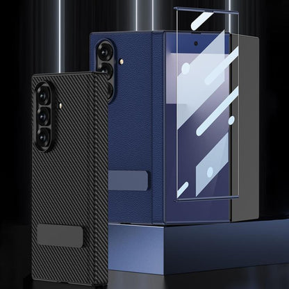 GKK Integrated Magnetic Folding Leather One-Line Rotating Holder Phone Case, For Samsung Galaxy Z TriFold