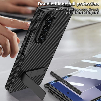 GKK Integrated Magnetic Folding Leather One-Line Rotating Holder Phone Case, For Samsung Galaxy Z TriFold