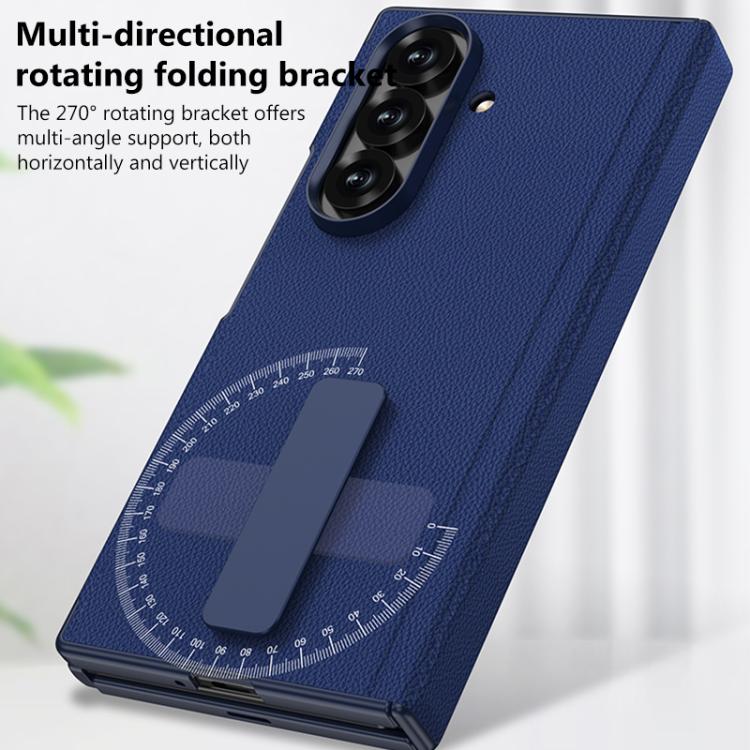 GKK Integrated Magnetic Folding Leather One-Line Rotating Holder Phone Case, For Samsung Galaxy Z TriFold