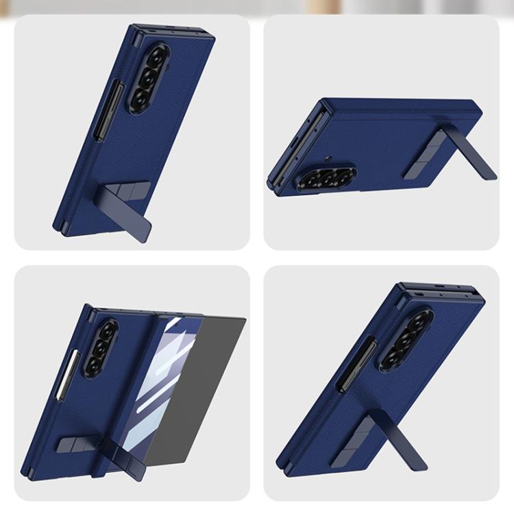 GKK Integrated Magnetic Folding Leather One-Line Rotating Holder Phone Case, For Samsung Galaxy Z TriFold