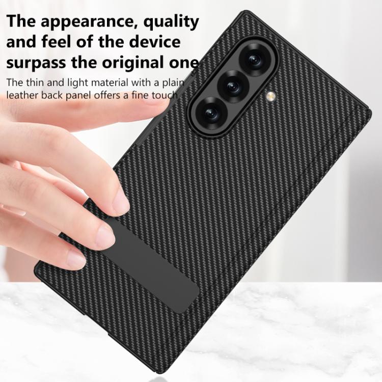 GKK Integrated Magnetic Folding Leather One-Line Rotating Holder Phone Case, For Samsung Galaxy Z TriFold