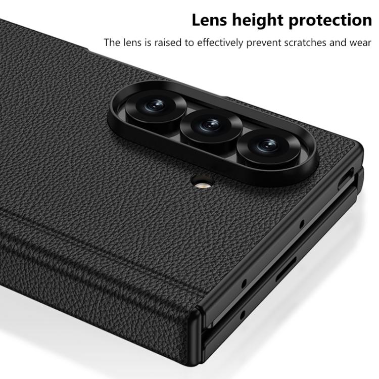 GKK Integrated Magnetic Folding Leather One-Line Rotating Holder Phone Case, For Samsung Galaxy Z TriFold