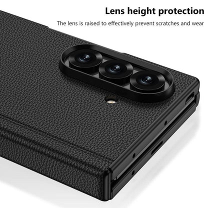 GKK Integrated Magnetic Folding Leather One-Line Rotating Holder Phone Case, For Samsung Galaxy Z TriFold