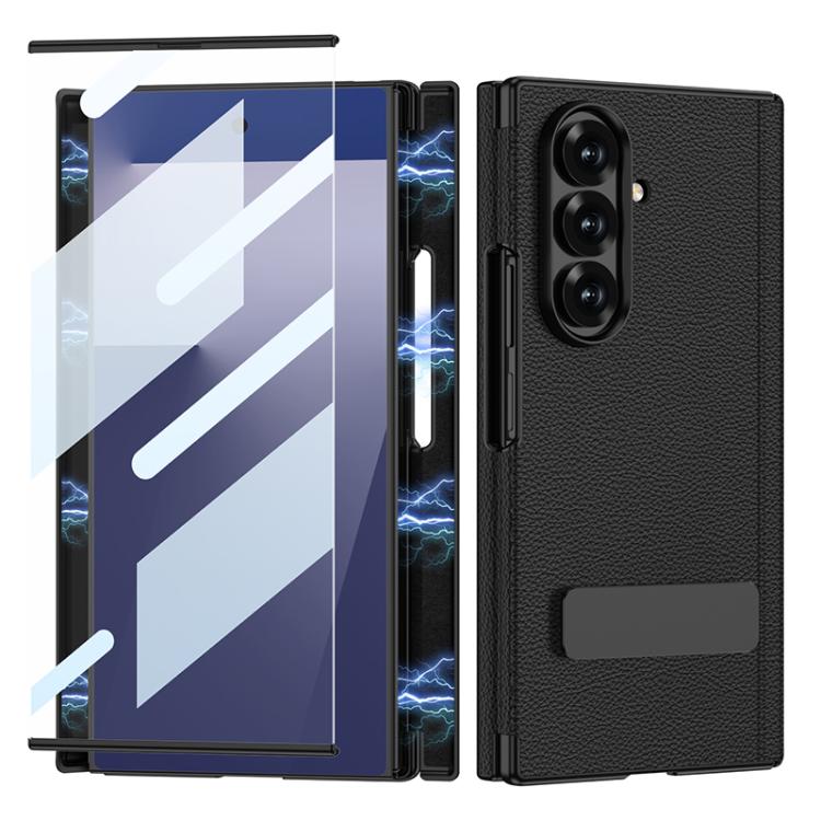 GKK Integrated Magnetic Folding Leather One-Line Rotating Holder Phone Case, For Samsung Galaxy Z TriFold