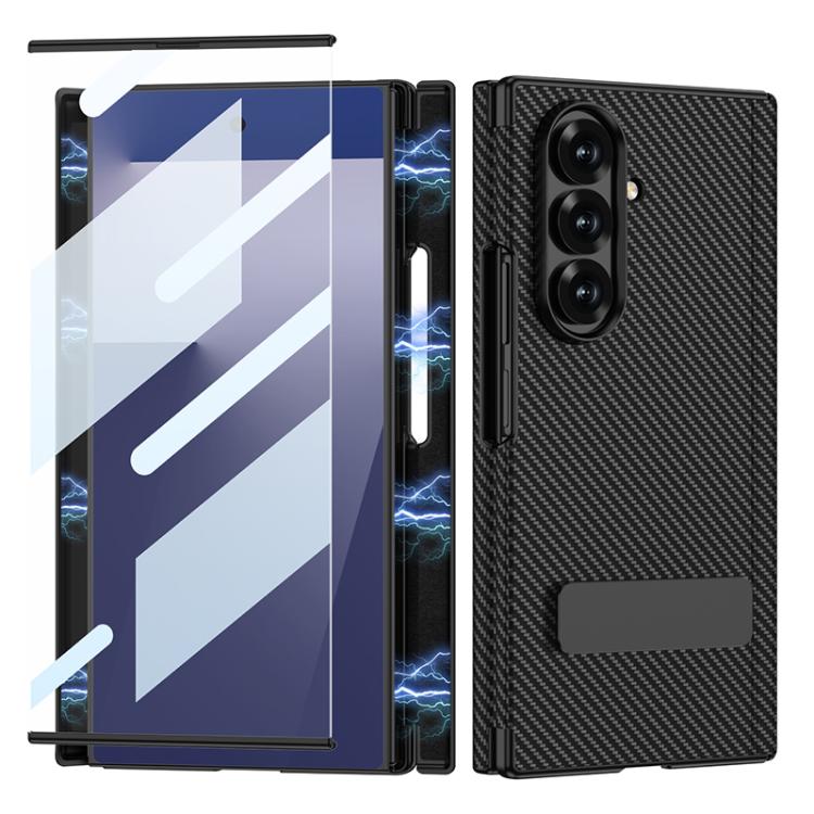 GKK Integrated Magnetic Folding Leather One-Line Rotating Holder Phone Case, For Samsung Galaxy Z TriFold