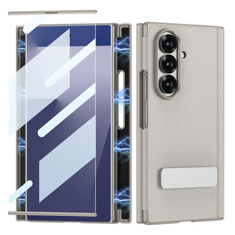 GKK Integrated Magnetic Folding Leather One-Line Rotating Holder Phone Case, For Samsung Galaxy Z TriFold