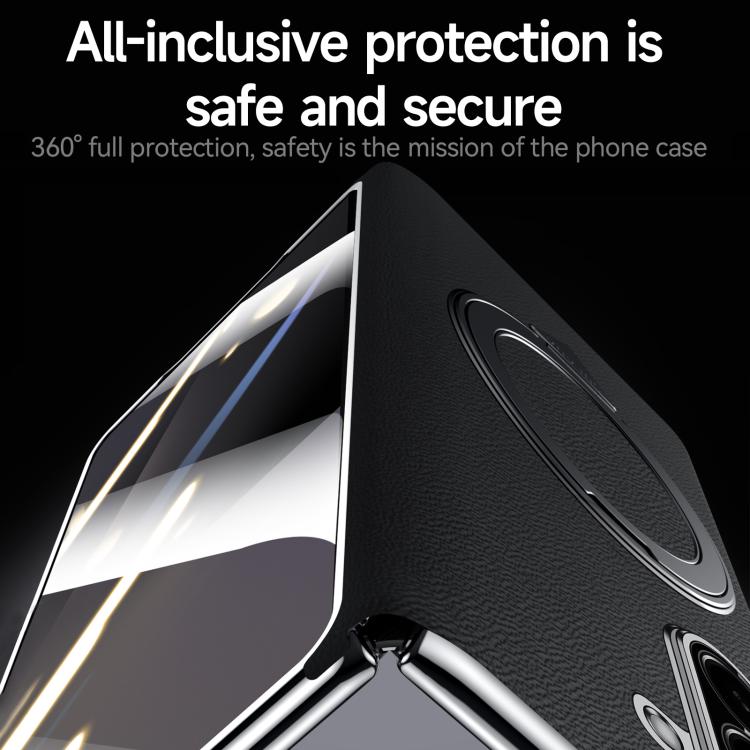 SULADA Rotating Magnetic Holder Shell Film Integrated Genuine Leather Phone Case, For Galaxy Z Fold8 Ultra 5G, For Galaxy Z Fold7 5G