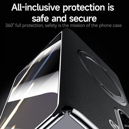 SULADA Rotating Magnetic Holder Shell Film Integrated Genuine Leather Phone Case, For Galaxy Z Fold8 Ultra 5G, For Galaxy Z Fold7 5G