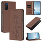 Cute Cats Embossed Magnetic RFID Vegan Leather Phone Case, For Samsung Galaxy S20 FE, For Samsung Galaxy S22 Ultra 5G, For Samsung Galaxy S22+ 5G, For Samsung Galaxy S22 5G