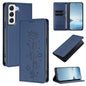 Cute Cats Embossed Magnetic RFID Vegan Leather Phone Case, For Samsung Galaxy S20 FE, For Samsung Galaxy S22 Ultra 5G, For Samsung Galaxy S22+ 5G, For Samsung Galaxy S22 5G