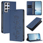 Cute Cats Embossed Magnetic RFID Vegan Leather Phone Case, For Samsung Galaxy S20 FE, For Samsung Galaxy S22 Ultra 5G, For Samsung Galaxy S22+ 5G, For Samsung Galaxy S22 5G