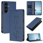 Cute Cats Embossed Magnetic RFID Vegan Leather Phone Case, For Galaxy S26 FE 5G, For Samsung Galaxy S26+ 5G, For Samsung Galaxy S26 Edge 5G, For Samsung Galaxy S26 Ultra 5G