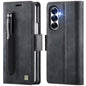 AutSpace A11 Side Buckle MagSafe Magnetic RFID Phone Leather Case, For Samsung Galaxy Z Fold7 5G