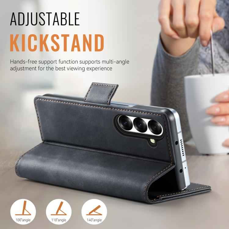 AutSpace A11 Side Buckle MagSafe Magnetic RFID Phone Leather Case, For Samsung Galaxy Z Fold7 5G