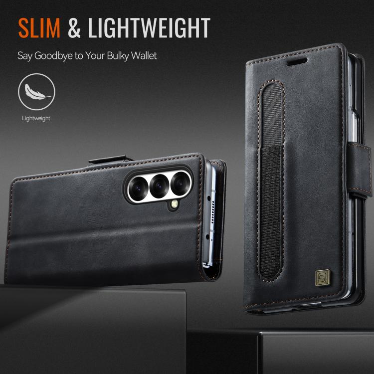 AutSpace A11 Side Buckle MagSafe Magnetic RFID Phone Leather Case, For Samsung Galaxy Z Fold7 5G
