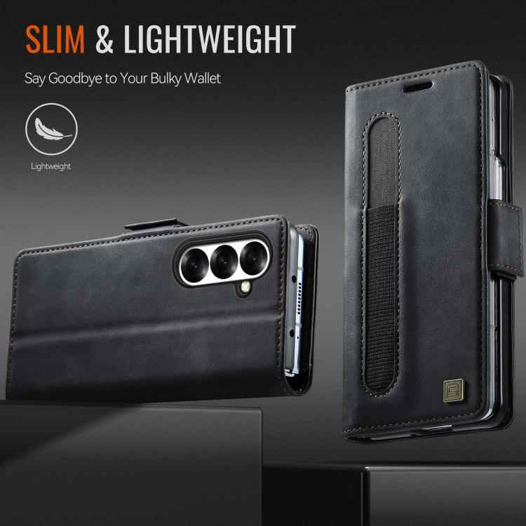 AutSpace A11 Side Buckle MagSafe Magnetic RFID Phone Leather Case, For Samsung Galaxy Z Fold7 5G