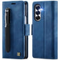 AutSpace A11 Side Buckle MagSafe Magnetic RFID Phone Leather Case, For Samsung Galaxy Z Fold7 5G