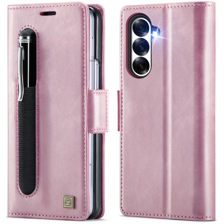 AutSpace A11 Side Buckle MagSafe Magnetic RFID Phone Leather Case, For Samsung Galaxy Z Fold7 5G