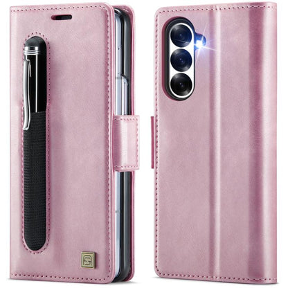 AutSpace A11 Side Buckle MagSafe Magnetic RFID Phone Leather Case, For Samsung Galaxy Z Fold7 5G