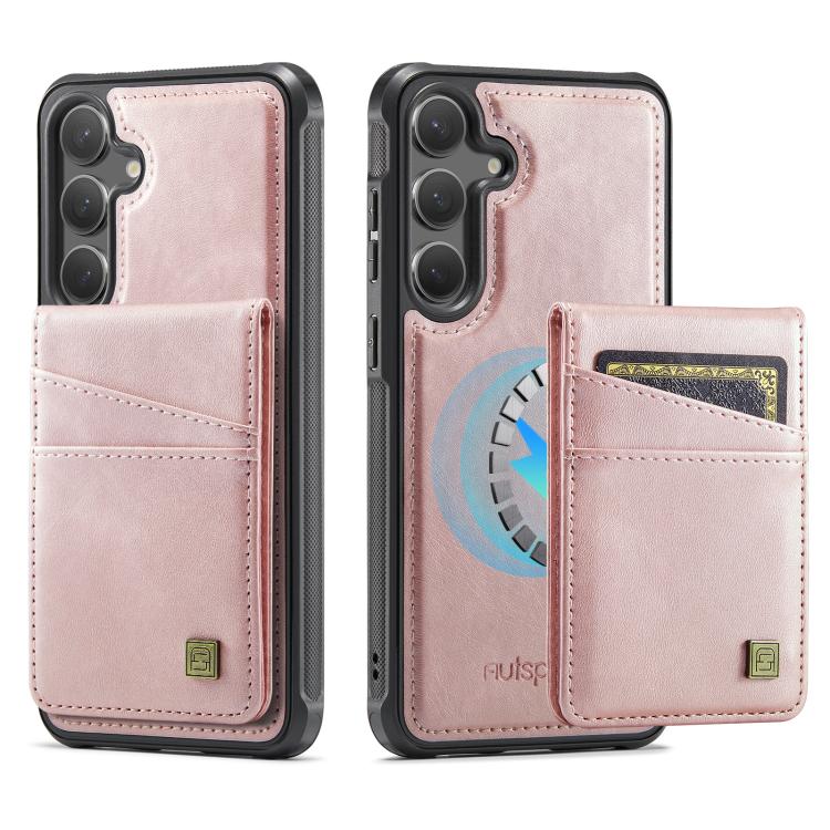 AutSpace A12 MagSafe Magnetic RFID Card Bag Phone Case, For Samsung Galaxy S26+ 5G, For Samsung Galaxy S26 Ultra 5G, For Samsung Galaxy S26 5G, For Samsung Galaxy S24 / S25 5G, For Samsung Galaxy S24+ / S25+ 5G, For Samsung Galaxy S25 Ultra 5G         ...