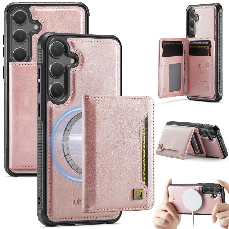 AutSpace A13 MagSafe Magnetic RFID Flip Card Bag Phone Case, For Samsung Galaxy S26+ 5G, For Samsung Galaxy S26 Ultra 5G, For Samsung Galaxy S26 5G, For Samsung Galaxy S24 / S25 5G, For Samsung Galaxy S24+ / S25+ 5G, For Samsung Galaxy S25 Ultra 5G    ...