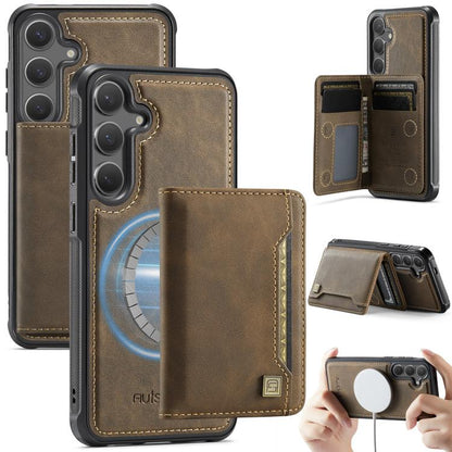AutSpace A13 MagSafe Magnetic RFID Flip Card Bag Phone Case, For Samsung Galaxy S26+ 5G, For Samsung Galaxy S26 Ultra 5G, For Samsung Galaxy S26 5G, For Samsung Galaxy S24 / S25 5G, For Samsung Galaxy S24+ / S25+ 5G, For Samsung Galaxy S25 Ultra 5G    ...