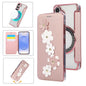 Floral Magnetic Electroplated Card Holder Vegan Leather Phone Case, For Samsung Galaxy S25 / S24 5G, For Samsung Galaxy S25+ / S24+ 5G, For Samsung Galaxy S25 Ultra 5G, For Samsung Galaxy S24 Ultra 5G, For Samsung Galaxy S23 Ultra 5G                   ...
