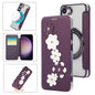 Floral Magnetic Electroplated Card Holder Vegan Leather Phone Case, For Samsung Galaxy S25 / S24 5G, For Samsung Galaxy S25+ / S24+ 5G, For Samsung Galaxy S25 Ultra 5G, For Samsung Galaxy S24 Ultra 5G, For Samsung Galaxy S23 Ultra 5G                   ...