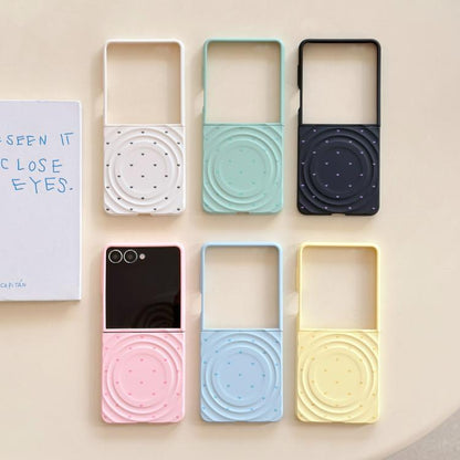Magnetic Wave Texture Glossy Heart Pattern Phone Case, For Samsung Galaxy Z Flip7 5G