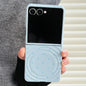 Magnetic Wave Texture Glossy Heart Pattern Phone Case, For Samsung Galaxy Z Flip7 5G