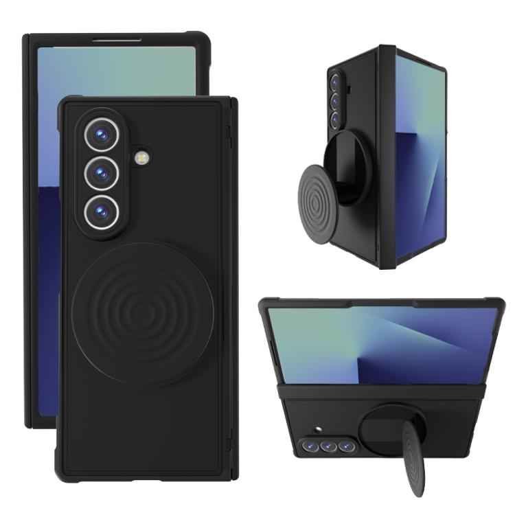 Skin-feel Magnetic 360 Rotating Holder Phone Case, For Samsung Galaxy Z Fold7 5G