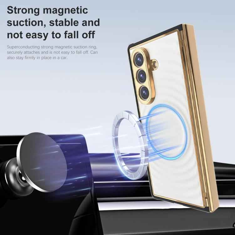 Skin-friendly Magnetic TPU + Vegan Leather Phone Case, For Samsung Galaxy Z Fold7 5G