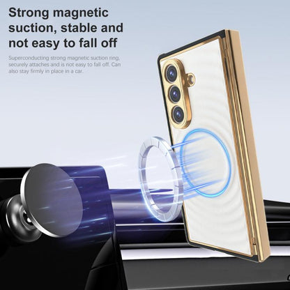 Skin-friendly Magnetic TPU + Vegan Leather Phone Case, For Samsung Galaxy Z Fold7 5G
