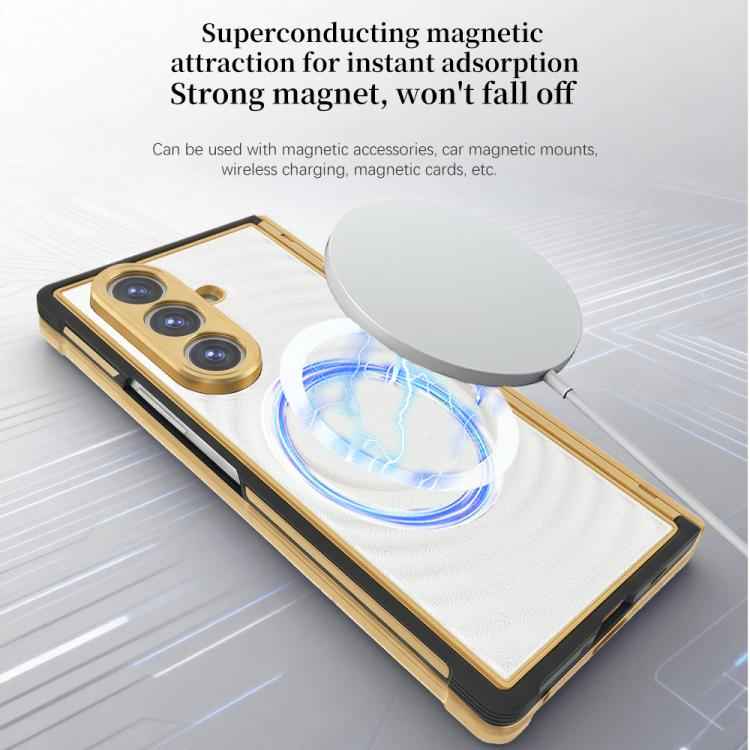 Skin-friendly Magnetic TPU + Vegan Leather Phone Case, For Samsung Galaxy Z Fold7 5G