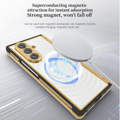 Skin-friendly Magnetic TPU + Vegan Leather Phone Case, For Samsung Galaxy Z Fold7 5G