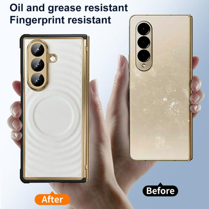 Skin-friendly Magnetic TPU + Vegan Leather Phone Case, For Samsung Galaxy Z Fold7 5G