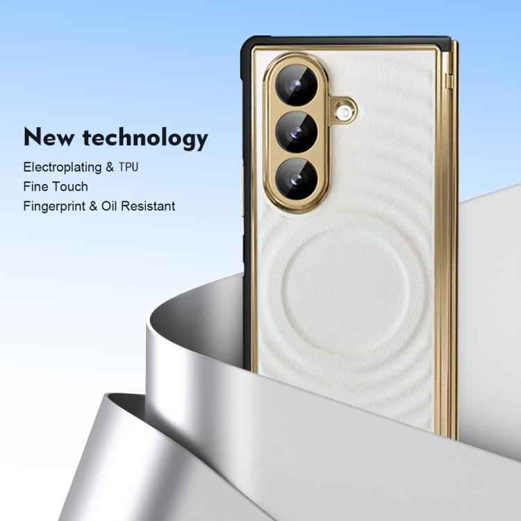 Skin-friendly Magnetic TPU + Vegan Leather Phone Case, For Samsung Galaxy Z Fold7 5G