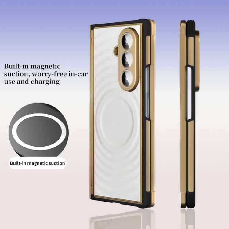 Skin-friendly Magnetic TPU + Vegan Leather Phone Case, For Samsung Galaxy Z Fold7 5G