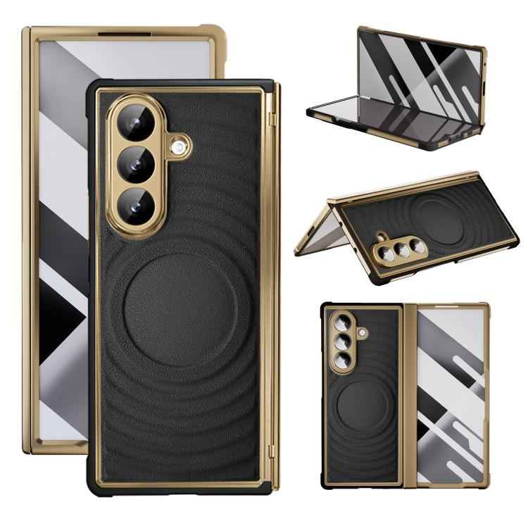 Skin-friendly Magnetic TPU + Vegan Leather Phone Case, For Samsung Galaxy Z Fold7 5G